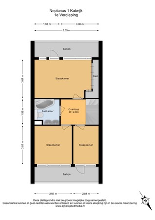 Floorplan - Neptunus 1, 2221 JS Katwijk